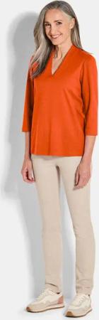 Basic-Shirt aus Interlock-Jersey - terrakotta - Gr. 48 von Goldner Fashion