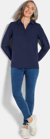 Schlupfbluse aus reiner Viskose - blau - Gr. 20 von Goldner Fashion