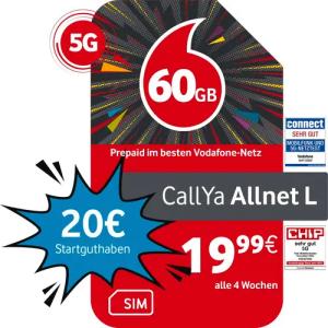 Vodafone Prepaid CallYa L, 60 GB