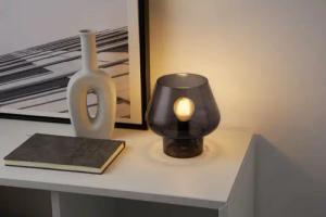 Pauleen Tischleuchte Crystal Gleam max20W Rauchglas