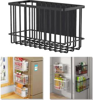 BlingBin Hängeaufbewahrung Magnetischer Metallkorb-Organizer, magnetisches Korb-Regal