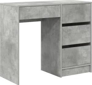 vidaXL Schreibtisch Grauer Schreibtisch Beton grau