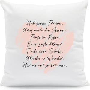 GRAVURZEILE Zierkissen Kissen mit Spruch -