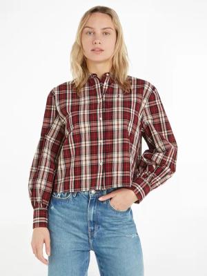Tommy Hilfiger Langarmbluse TARTAN CO COLLARLESS