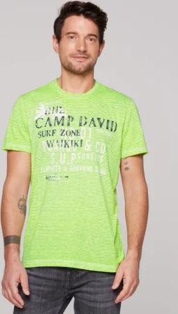 CAMP DAVID Rundhalsshirt mit Ausbrenner-Effekten