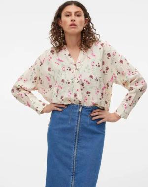 Vero Moda Langarmbluse VMJOSIE (1-tlg) Falten