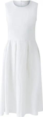 Oui Sommerkleid Midikleid reines Leinen