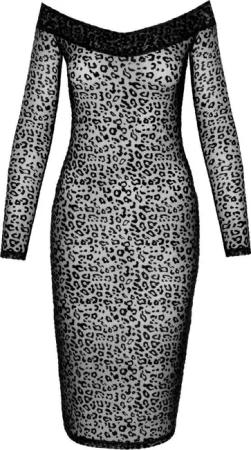Noir Handmade Midikleid halblanges Kleid in