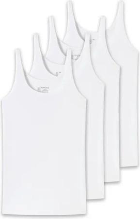 Schiesser Unterhemd Damen T-Shirt 4er Pack