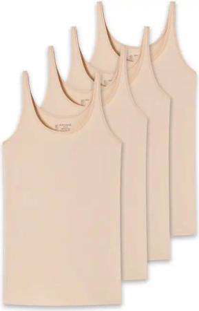 Schiesser Unterhemd Damen T-Shirt 4er Pack