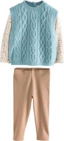 Next Top & Leggings Strickpullover und