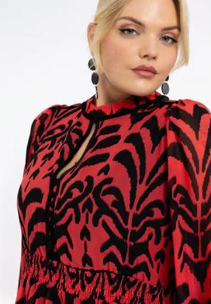 YOEK A-Linien-Kleid Damen Kleid mit Druck