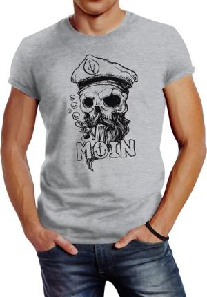 Neverless Print-Shirt Herren T-Shirt Moin Kapitän