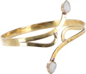 Guru-Shop Armreif Goldene Armspange aus Messing