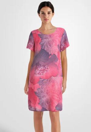 PEKIVESSA Sommerkleid Leinenkleid knielang mit kurzen