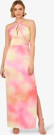 Adrianna Papell Abendkleid Printed Sateen Long