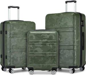 KONO Hartschalen-Trolley mit TSA-Schloss - Reisekoffer