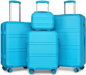 KONO Hartschalen-Trolley mit TSA-Schloss - Reisekoffer