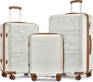 KONO Hartschalen-Trolley mit TSA-Schloss - Reisekoffer