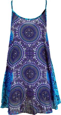 Guru-Shop Midikleid Boho Dashiki Minikleid, Trägerkleid,..