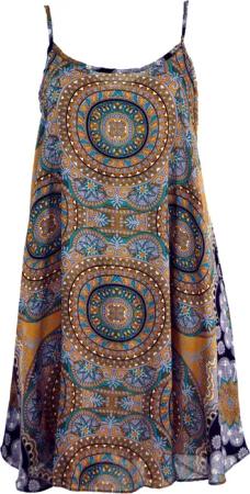 Guru-Shop Midikleid Boho Dashiki Minikleid, Trägerkleid,..