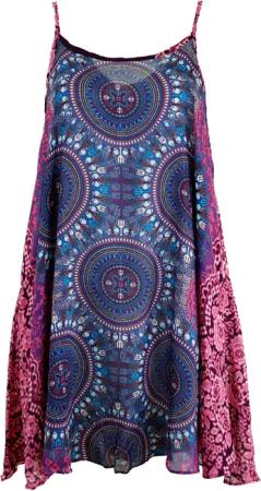 Guru-Shop Midikleid Boho Dashiki Minikleid, Trägerkleid,..