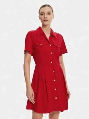 Tommy Hilfiger Hemdkleid WW0WW45819 Rot Regular Fit