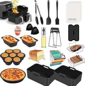 BlingBin Küchenmaschinen Zubehör-Set 19/31pcs Zubehör Heißluftfritteuse