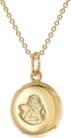 trendor 28582 Kinder Engel-Anhänger Gold 333/8K Mit Vergoldeter Silberkette