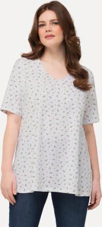 Ulla Popken T-Shirt Trachten-Shirt A-Linie V-Ausschnitt