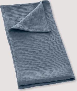 hessnatur Baby Musselin Decke aus Bio-Baumwolle - blau - Größe 75x100 cm