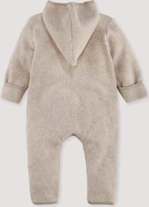 hessnatur Baby Fleece Overall Regular aus Bio-Baumwolle - beige - Größe 98