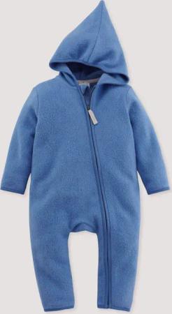 hessnatur Baby Fleece Overall Regular aus Bio-Baumwolle - blau - Größe 98
