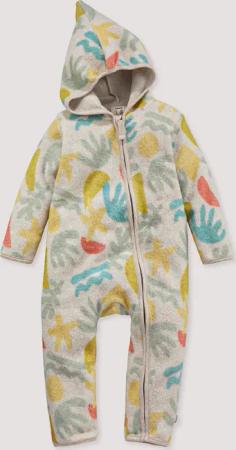 hessnatur Baby Fleece Overall Regular aus Bio-Baumwolle - grün - Größe 50/56