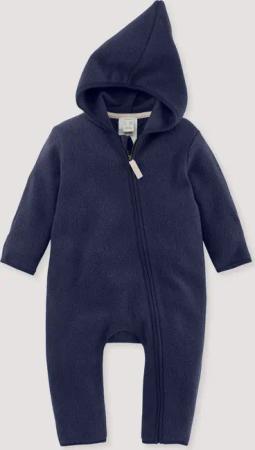 hessnatur Baby Fleece Overall Regular aus Bio-Baumwolle - blau - Größe 86/92