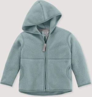 hessnatur Baby Fleece Jacke aus Bio-Baumwolle - grün - Größe 74/80