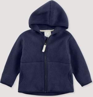 hessnatur Baby Fleece Jacke aus Bio-Baumwolle - blau - Größe 98/104