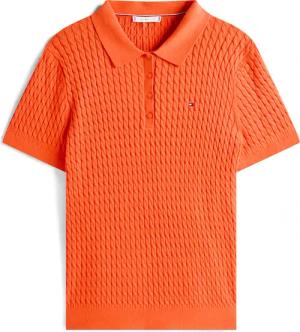 Tommy Hilfiger Curve Kurzarmpullover "CRV CO CABLE FINE GG POLO SWT"
