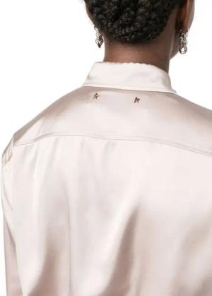 Golden Goose - Batilda Boyfriend satin-finish shirt - Größe M - bunt