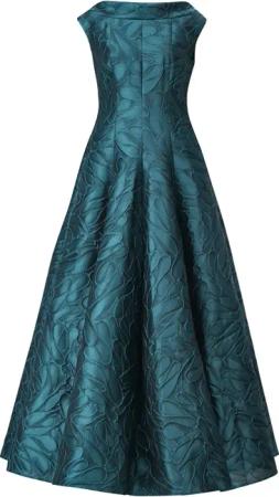 Talbot Runhof - Abendkleid in A-Linie - Größe 38 - grün