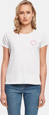 Merchcode Ladies MHSS Herz Pink 2 T-Shirt