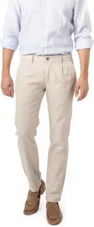 Marc O'Polo Herren Bundfaltenhose beige