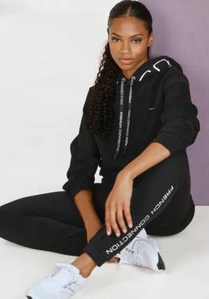 FRENCH CONNECTION Kapuzenpullover Damen schwarz Gr.44/46
