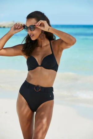 S.OLIVER Highwaist-Bikini-Hose Damen schwarz Gr.40