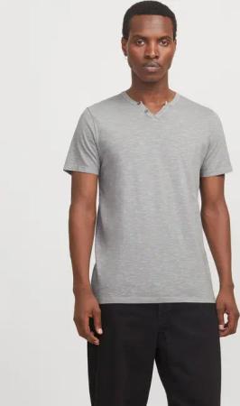 Jack & Jones T-Shirt "JJESPLIT NECK TEE SS NOOS", mit V-Ausschnitt