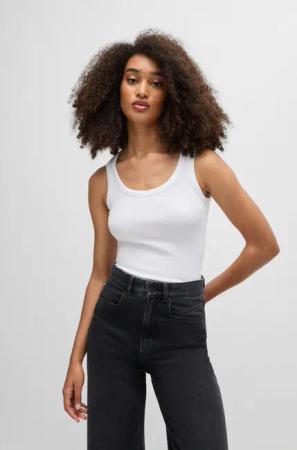 BOSS ORANGE Longtop "Ematite Premium Damenmode", mit Rundhalsausschnitt