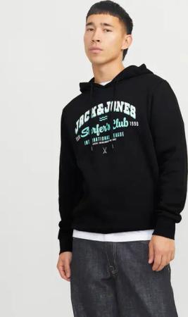 Jack & Jones Kapuzensweatshirt "JJELOGO SWEAT HOOD 2 COL 24/25 NOOS", mit Logo Print