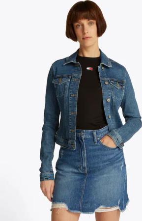 Tommy Jeans Curve Jeansjacke "VIVIANNE SKN JACKET EXT BI8130", in Großen Größen