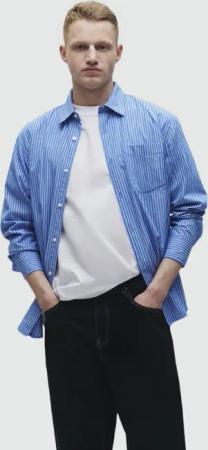 Jack & Jones Langarmhemd "JJECODY POPLIN SHIRT LS SN", mit Streifen Muster