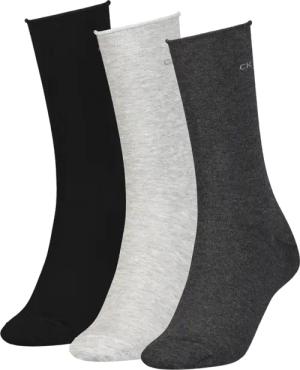 Calvin Klein Jeans Socken "CK WOMEN SOCK 3P ROLL TOP", (3 Paar), Mit kleinem Rollrand, Einheitsgröße passend von Gr. 37-41